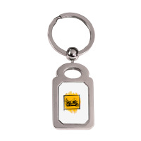 Old Tractor Silver Rectangle Keychain | Artistshot