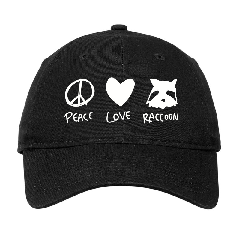 Peace Love Raccoons Animal-44 Adjustable Cap by animepoi | Artistshot