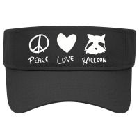 Peace Love Raccoons Animal-44 Visor Hat | Artistshot