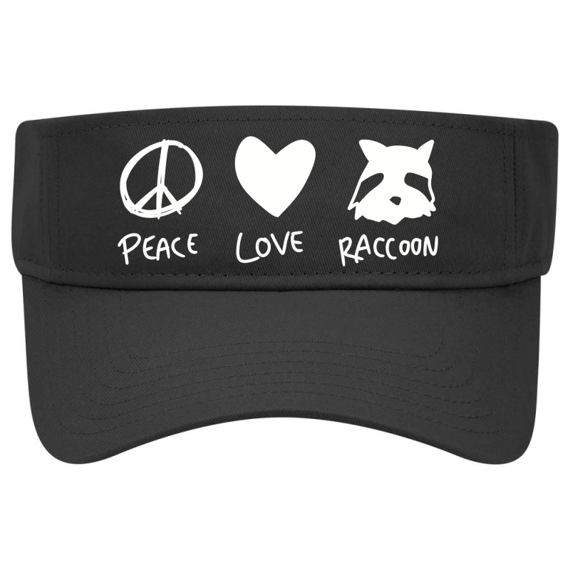 Peace Love Raccoons Animal-44 Visor hat by animepoi | Artistshot