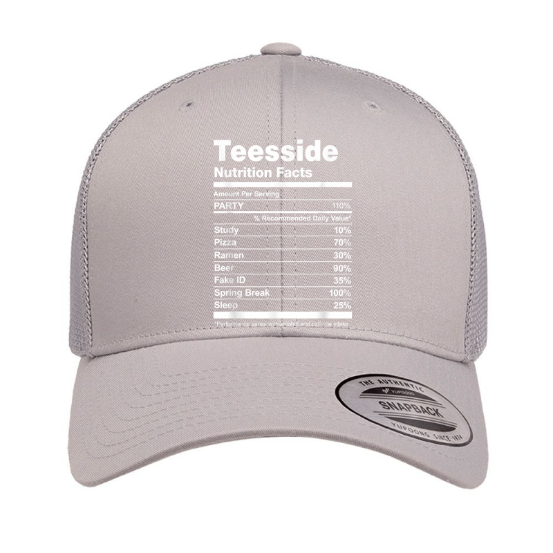 Teesside Nutrition Facts College University T Shirt Retro Trucker Cap by hankeajrippleex5 | Artistshot