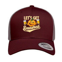 Lets Get Smashed Funny Pumpkin Beer Halloween T Shirt Retro Trucker Cap | Artistshot