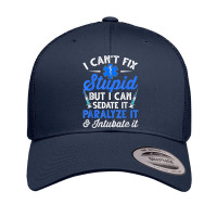 Paramedic Emt Can Sedate And Paralyze Stupid Funny Ems T Shirt Retro Trucker Cap | Artistshot