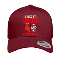 Saved By Jesus And A Pacemaker Heart Disease Awareness Retro Trucker Cap | Artistshot