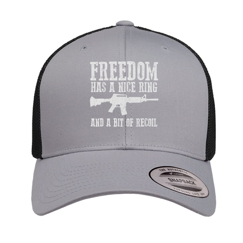 Awesome Freedom Has A Nice Ring And A Bit Of Recoil Sweatshirt Retro Trucker Cap by cm-arts | Artistshot