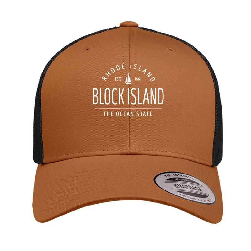 Cute Block Island Ri Rhode Island Coastal Sailboat T Shirt Retro Trucker Cap by cm-arts | Artistshot