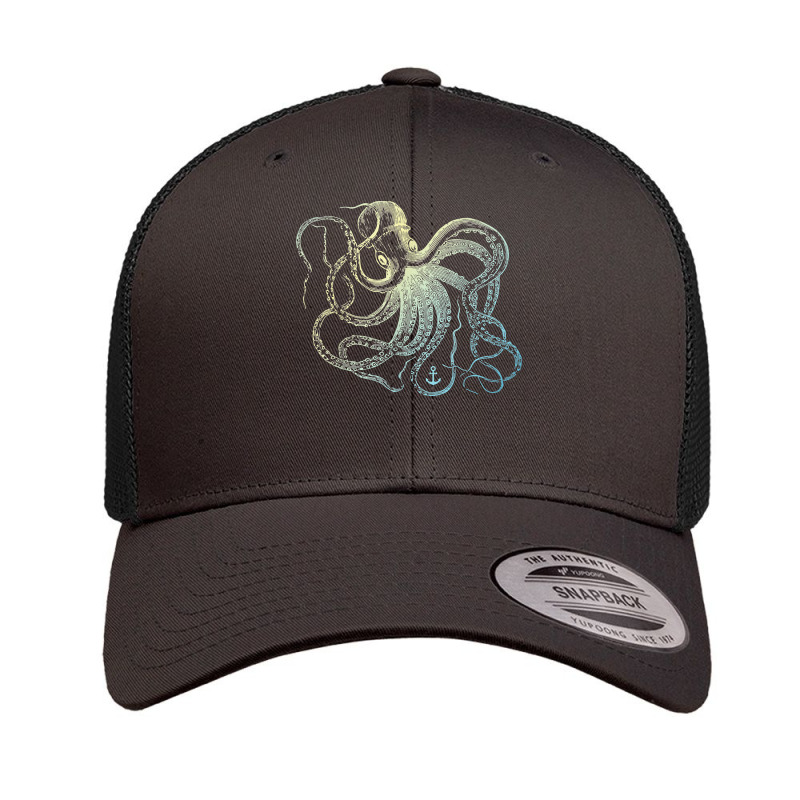 Octopus Cool Vintage Marine Biologist Ocean Sea Life 3 Retro Trucker Cap | Artistshot