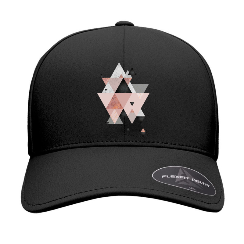 Geometric Compilation In Rose Gold And Blush Pink Seamless Cap | Artistshot