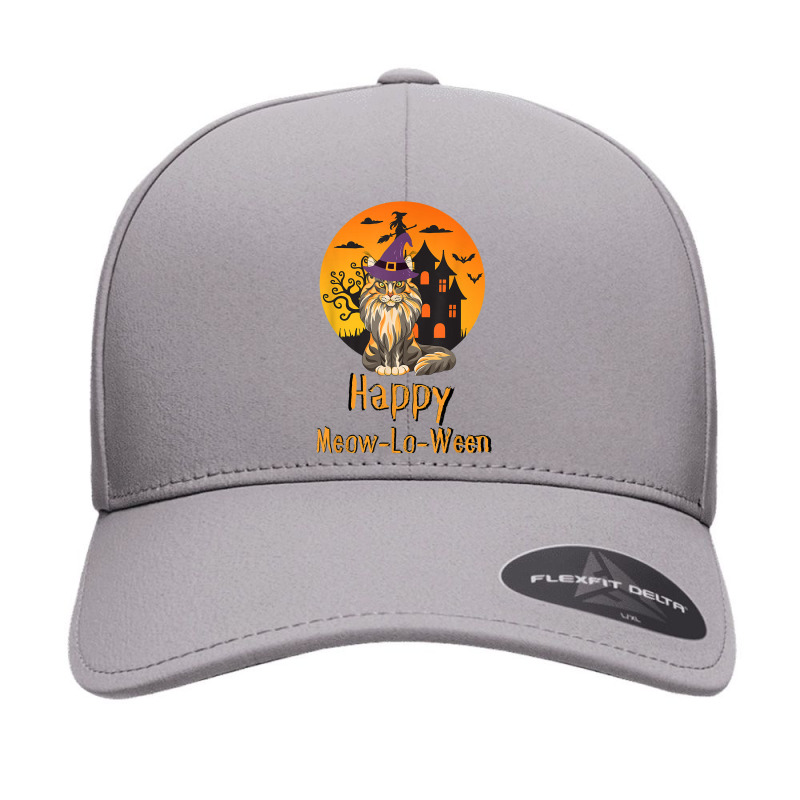 Halloween Happy Meow Lo Ween Maine Coon Seamless Cap by August | Artistshot