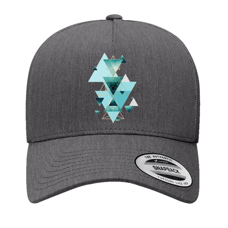 Geometric Triangle Compilation In Teal Yupoong Trucker Cap | Artistshot