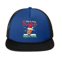 Football This Is My Christmas Football Pajama Xmas Mens Boys Kids 392 Foam Snapback Hat | Artistshot