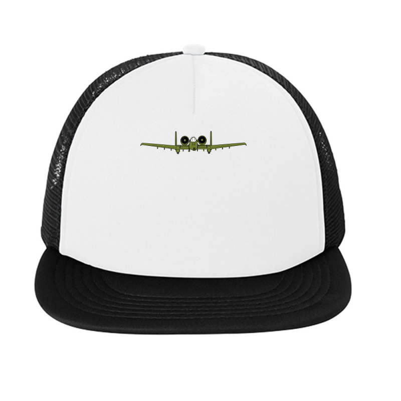 Retro Warplane A10 Thunderbolt Warthog Plane Fighter Jet Foam Snapback Hat | Artistshot