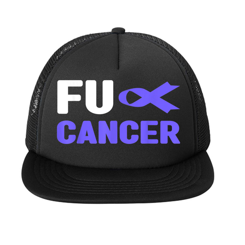 Fuck Cancer Tshirt   Fuck Stomach Cancer Awareness Foam Snapback hat by Market | Artistshot