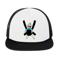 Carlos   Hangover Baby With Sunglasses In A Strap T Shirt Foam Snapback Hat | Artistshot