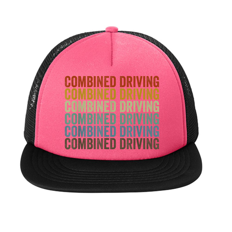 Combined Driving Sports Retro Foam Snapback hat by Tees | Artistshot