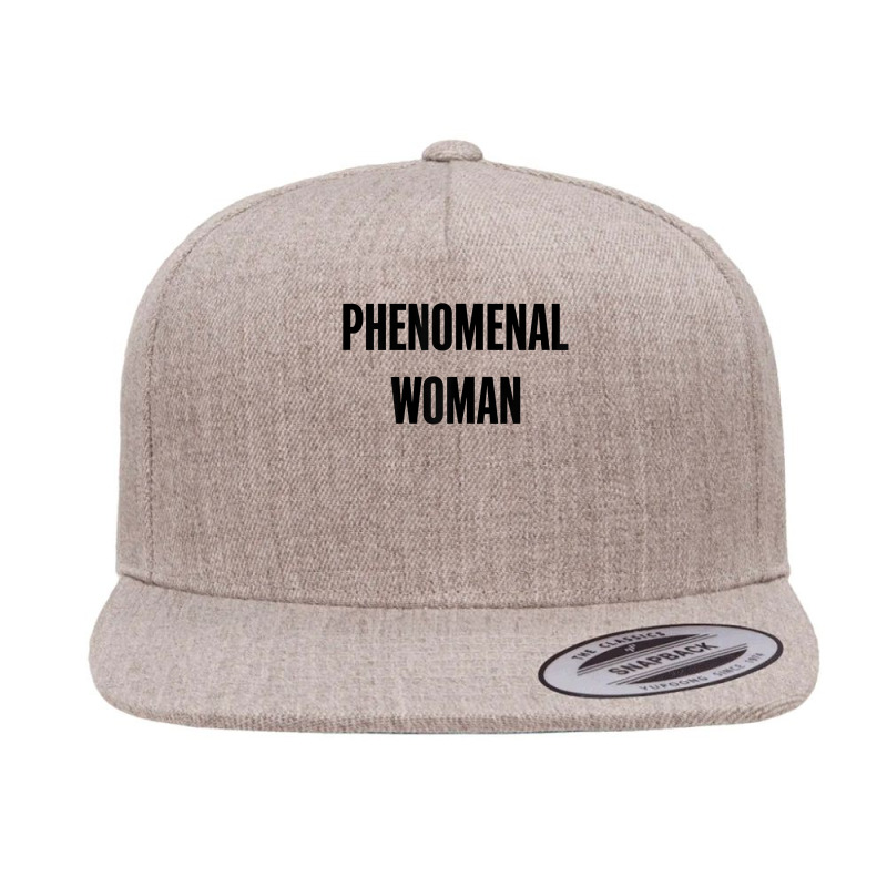 Womens Phenomenal Woman Olive Green T Shirt 5 Panel Snapback Cap | Artistshot