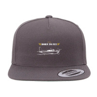 Born To Fly Plane Pilot - Single Airplane 5 Panel Snapback Cap | Artistshot