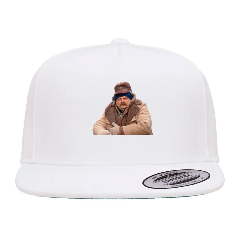 Ron Swanson Art 5 panel snapback cap by cm-arts | Artistshot