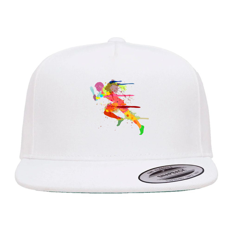 Sprinter Track And Field Runner Running Marathon Gift Idea Premium 5 panel snapback cap by nhan0105 | Artistshot