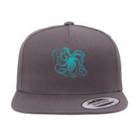 Octopus Cool Vintage Marine Biologist Ocean Sea Life 2 5 Panel Snapback Cap | Artistshot