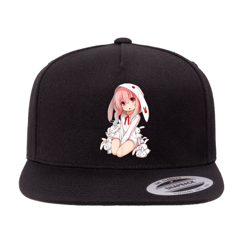 Kawaii Anime Girl Easter Bunny Atomic Bullfrog Studios 5 panel snapback cap by cm-arts | Artistshot