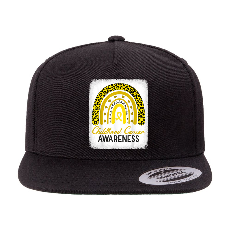 Childhood Cancer Awareness Hope Support Strong Warrior T Shirt 5 Panel Snapback Cap | Artistshot