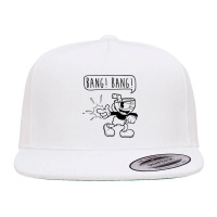 Cuphead Bang Bang Finger Gun Outline Graphic 5 Panel Snapback Cap | Artistshot