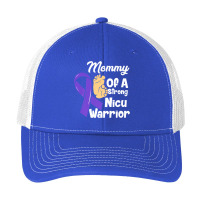 Mommy Of A Strong Nicu Warrior Baby Purple Ribbon Awareness Premium T Pa Trucker Cap | Artistshot