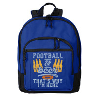 Football & Beer That's Why I'm Here For Coach And Dad Basic Backpack | Artistshot