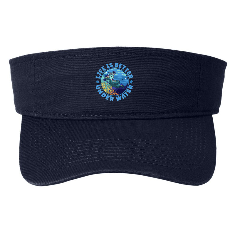 Life Is Better Under Water Marine Biology Scuba Diver Premium Fashion Visor | Artistshot