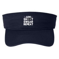 Darts Aim Shoot Swear Repeat Dartboard Funny Dart Player T Shirt Fashion Visor | Artistshot