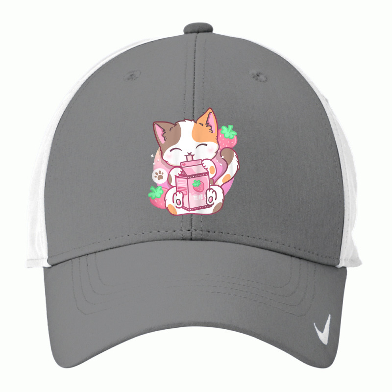 Strawberry Shake Strawberry Milk Cat Kawaii Neko Anime T Shirt Nike Dri-FIT Cap by butacnlzaidelpz | Artistshot