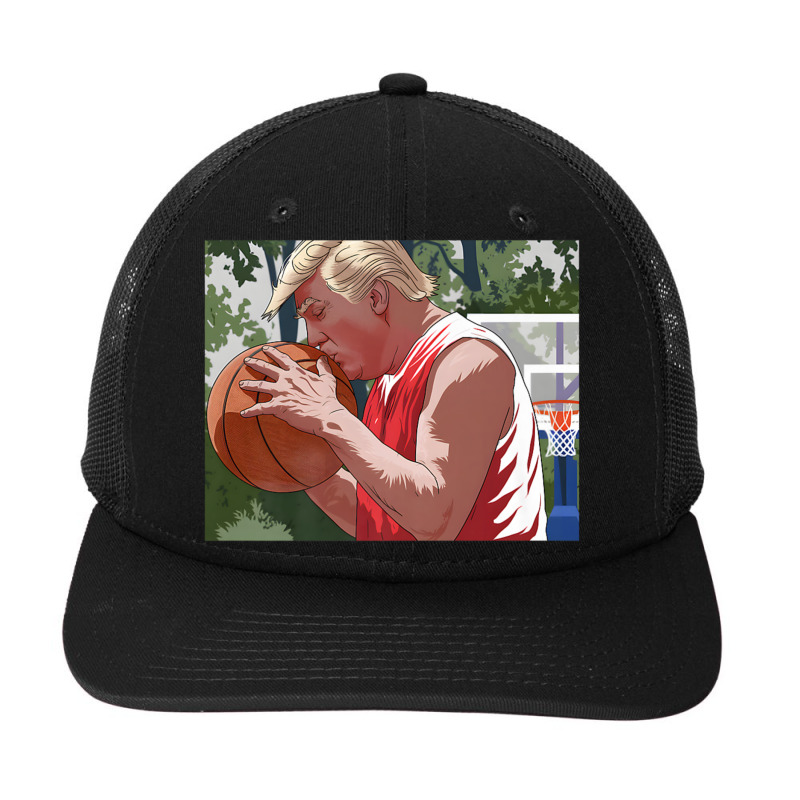 Donald Trump Kissing A Basketball Election 2024 Snapback Trucker Cap by Kasey | Artistshot