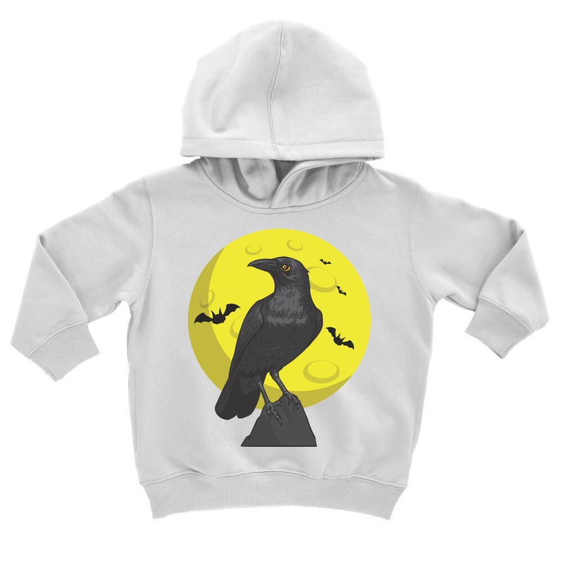 Crow, Bird, Birds, Black, Moon, Animal, Animalsbir Toddler Hoodie by HILstore | Artistshot