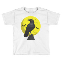 Crow, Bird, Birds, Black, Moon, Animal, Animalsbir Toddler T-shirt | Artistshot