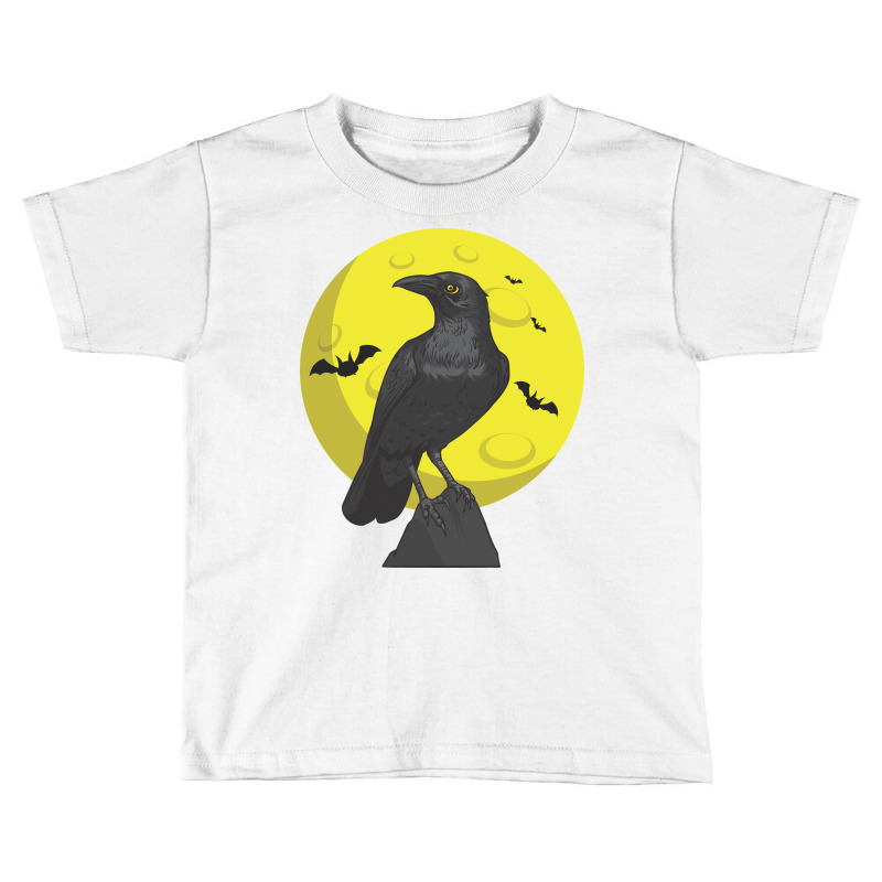 Crow, Bird, Birds, Black, Moon, Animal, Animalsbir Toddler T-shirt by HILstore | Artistshot