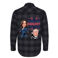 Funny Kamala Dog Walks Trump Flannel Shirt | Artistshot