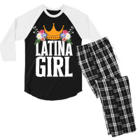 Hispanic Latina Girl Men's 3/4 Sleeve Pajama Set | Artistshot