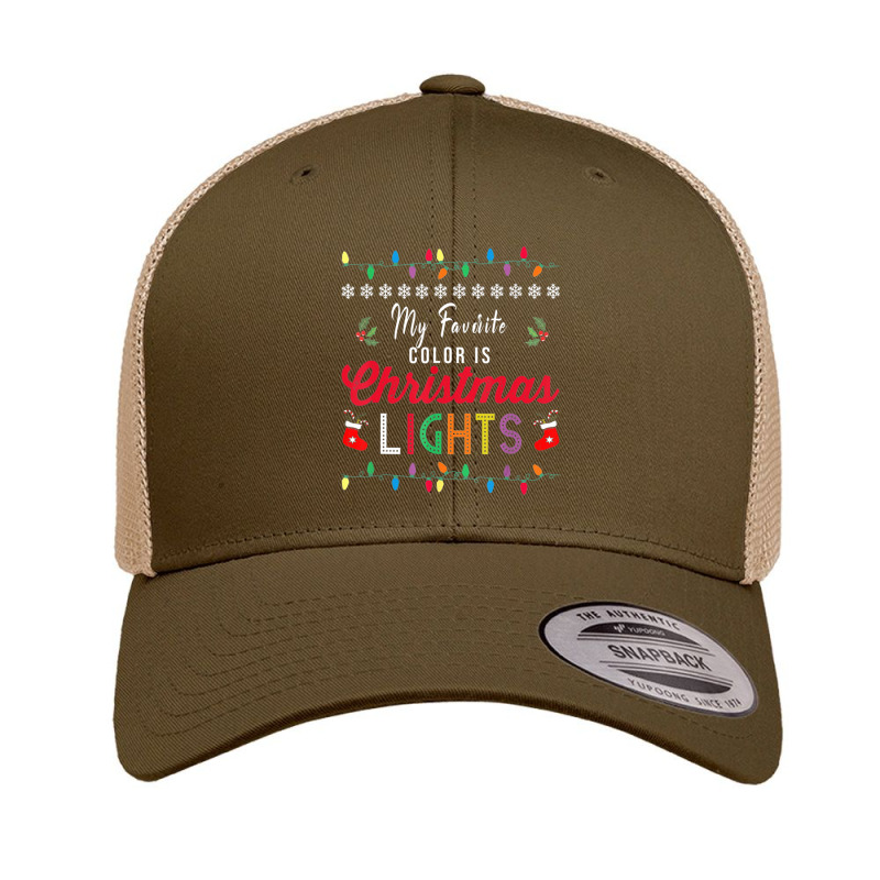 My Favorite Color Is Christmas Lights Xmas 2022 Retro Trucker Cap by cm-arts | Artistshot