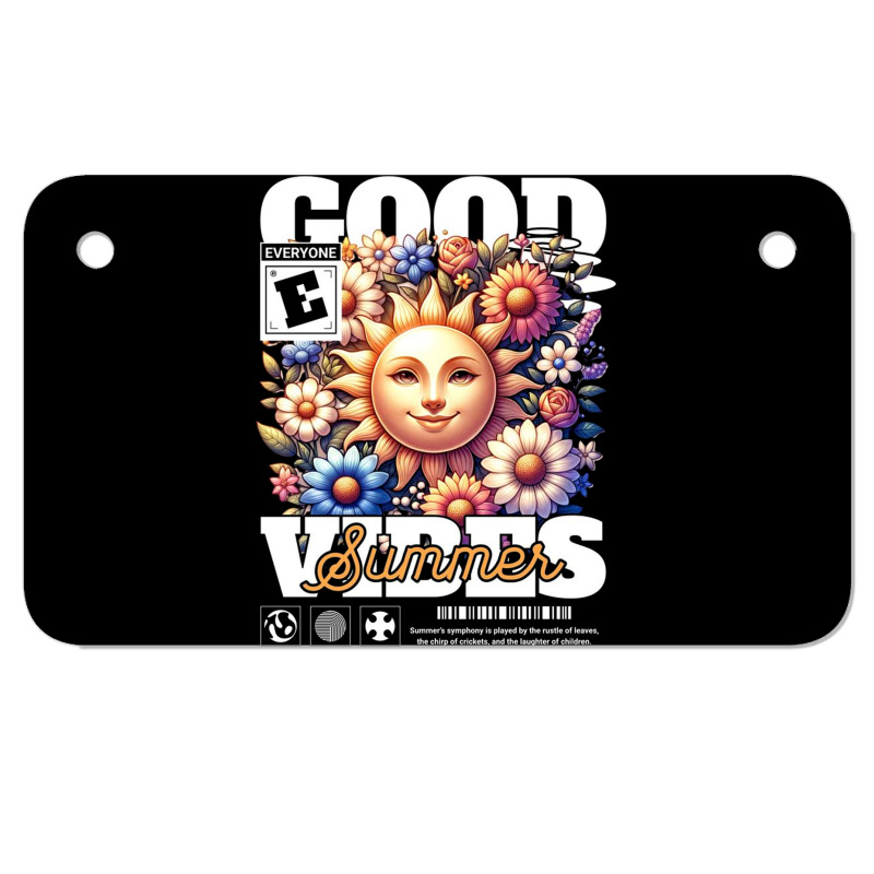 Good Vibes Motorcycle License Plate | Artistshot