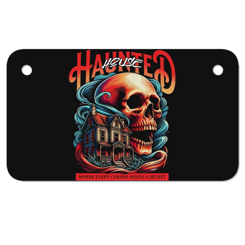 House Haunted Motorcycle License Plate | Artistshot