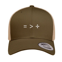 Math Equality Sign, Greater Than Division Sign Retro Trucker Cap | Artistshot