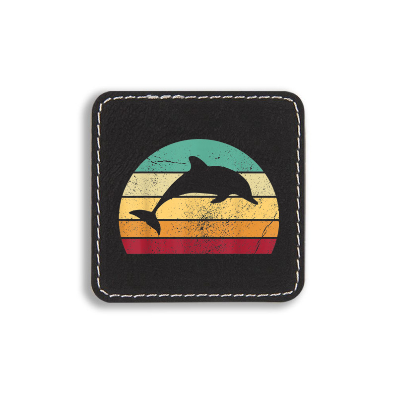 Save The Dolphin Square Leatherette Patch | Artistshot