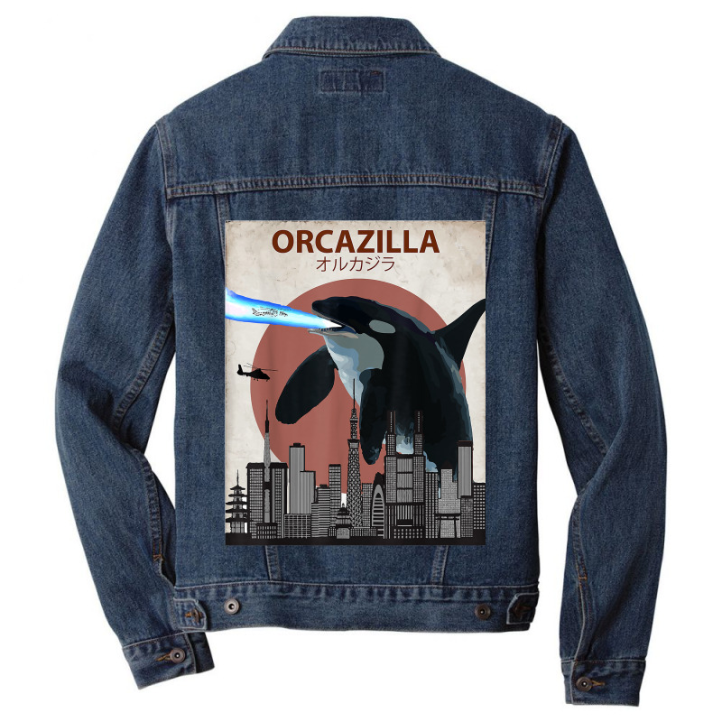 Funny Killer Whale Men Denim Jacket | Artistshot