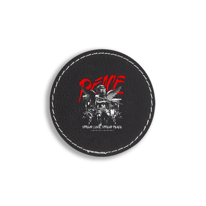 Peace Round Leatherette Patch | Artistshot