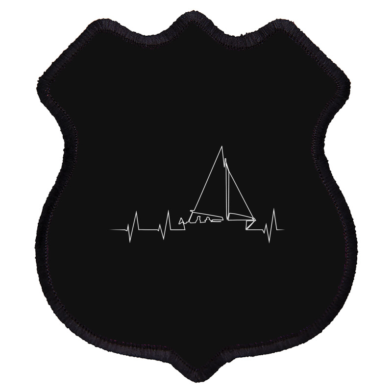 Funny Sailboat Heartbeat Shield Patch | Artistshot