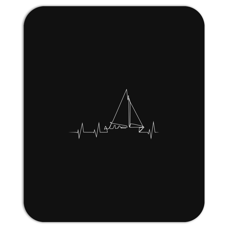 Funny Sailboat Heartbeat Mousepad | Artistshot