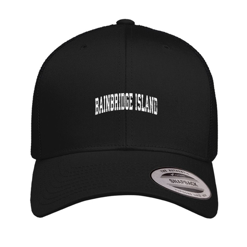 Bainbridge Island Washington Wa Vintage Athletic Sports Retro Trucker Cap by cm-arts | Artistshot