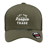 Let The People Trade - Market Trading For Traders Unipanel Trucker Mesh Cap | Artistshot