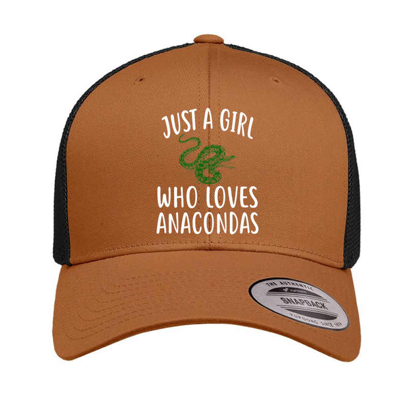 Just A Girl Who Loves Anacondas Funny Anaconda Retro Trucker Cap by thangdinhsinhelf | Artistshot